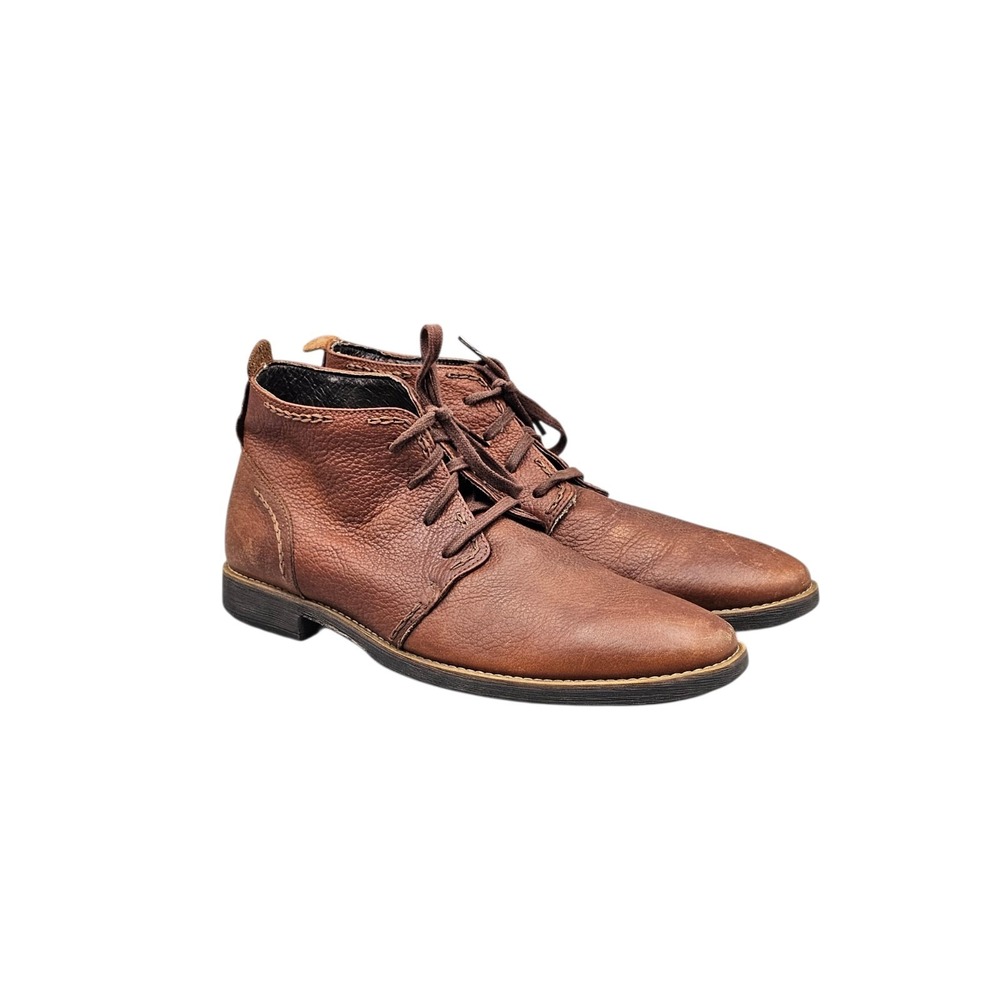 Alan Payne Men's Size 9.5 US Handmade Brown‎ Deerskin Leather Chukka Boots READ